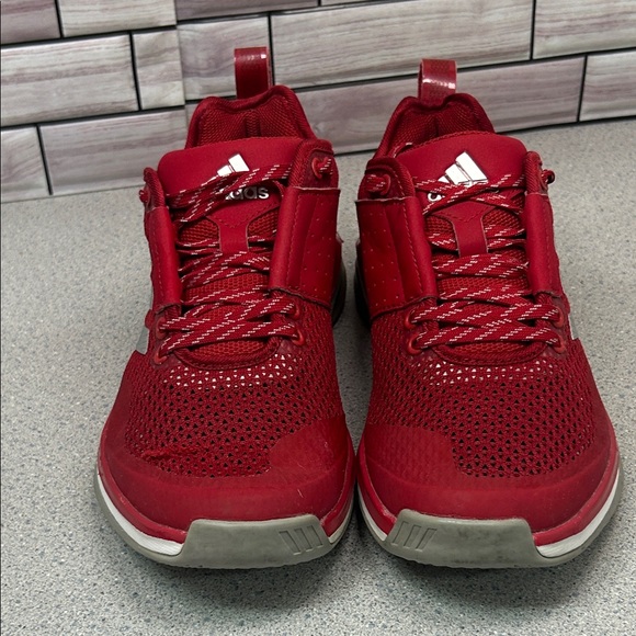 Adidas Crimson Sneakers size 4.5Y Youth shoes with Metallic Stripes - Picture 4 of 16